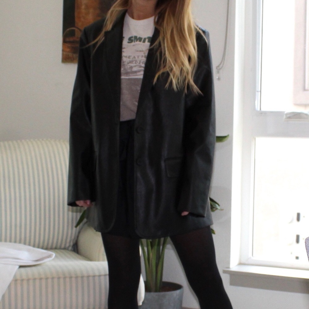Zara Oversized Leather Jacket